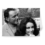 Elizabeth Taylor and Richard Burton - Greeting Card (Pack of 2) - 7x5 inch - Art247 - Standard Size - Pack Of 2