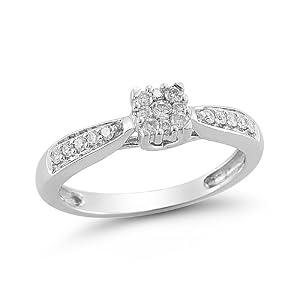 10k White-Gold Diamond Fashion Ring (1/2 cttw I-J Color, I2-I3 Clarity)