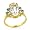 14K Quartz & Blue Topaz Ring -