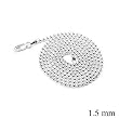 1.5mm Sterling Silver Ball Chain in 16", 18", 20", 24" and 30" lengths, #8421