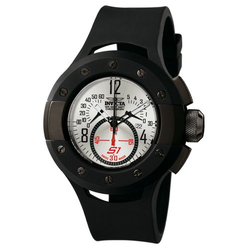 Invicta Men's 6462 S1 Collection Chronograph Black Ion-Plated and Black Rubber Watch