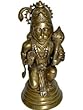 Hanuman Brass Sculpture Hanuman Abhaya with Mace Hindu Sculpture