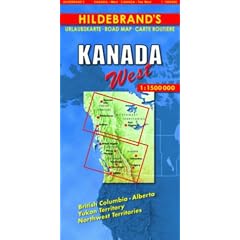 Hildebrand's Urlaubskarten, Canada, West: British Columbia, Alberta, Yukon Territoy, Northwest Territories (Hildebrand's Canada maps)