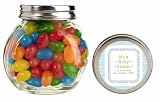 Baby Keepsake: Blue Its a Baby Shower Design Personalized Glass Candy Jar - Unassembl (Set of 24)