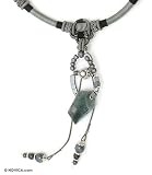 Falcon's eye necklace, 'Mystique' 0.4 W 20.5 L