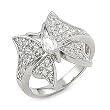 Pave CZ Butterfly Ring