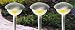 Edelstahl Solarlampe, Solarleuchte, mit Erdspiess, 3er Set, H:43,8cm