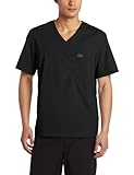 Ecko Unltd Men's Scrubs Riverside V-Neck Top, Black, Medium