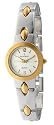 Peugeot Ladies Two-Tone Bracelet Watch with a Round Silver Dial and a Self Adjustable Jewelery Style Clasp