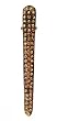 Hair Clip - H87 - Banana Style Encrusted in Genuine Crystal Stones (3-5/8" long) - Antique Brass Tone Metal ~ Light Colorado Topaz (Gold)