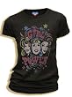 Junk Food Girl Power Vintage Black Juniors T-shirt Tee