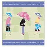 Mod Mom Baby Shower Plastic Tablecover