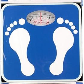 Child Bathroom Weight Scale Blue/footprints,Glass bathroom Scales also available!