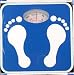 Child Bathroom Weight Scale Blue/footprints,Glass bathroom Scales also available!