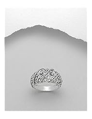 Flower Ring In 92.5 Sterling Silver