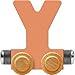 NameTrain Pastel Letter Car Y - Made in USA (Orange)