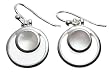 Sterling Silver Double Circle Mother-of-Pearl Earrings