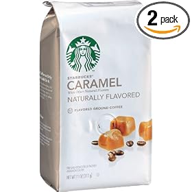 Starbucks Natural Fusions Ground Coffee, Caramel Flavored, 11-Ounce Packages (Pack of 2)