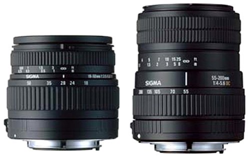 【Amazonの商品情報へ】シグマ 18-50 DC + 55-200 DC レンズセット SLEEVE キヤノン用
