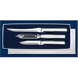 Rada Cutlery Peel Pare & Slice 3 Piece Knife Gift Set (Polished Aluminum Handles) by Rada Manufacturing