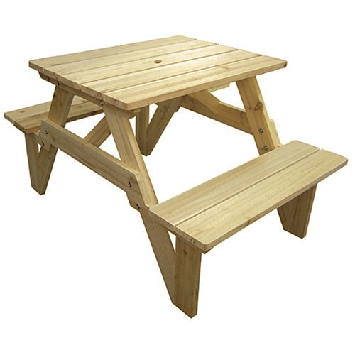 Childrens Toyshop  Toys : Kids Patio Picnic Table 15008 - Unfinished Fir, Indoor / Outdoor, for ages 2 to 5