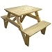 Kids Patio Picnic Table 15008 - Unfinished Fir, Indoor / Outdoor, for ages 2 to 5