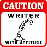 CAUTION: WRITER book journalist create sign
