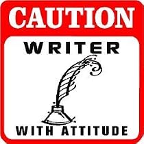 CAUTION: WRITER book journalist create sign