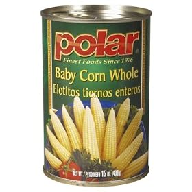 12 Pack Case of 15 oz. Cans of Whole Baby Corn in water
