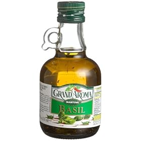 Grand'aroma Basil Extra Virgin Olive Oil, 8.5-Ounce Bottles (Pack of 3) by Grand'aroma