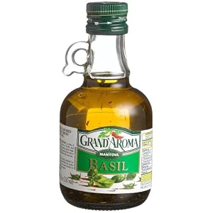 Grand'aroma Basil Extra Virgin Olive Oil, 8.5-Ounce Bottles (Pack of 3) by Grand'aroma