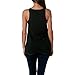 Sofra Womens Loose Fit Tank Top Relaxed Flowy Black Medium
