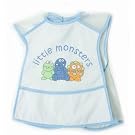 Baby Boy Little Monsters Design Peva Back Bib with Neck Tie
