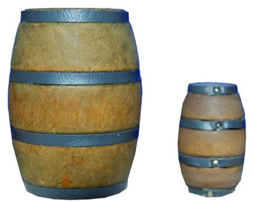 Accessori per presepi, botti di legno, altezza 3 centimetri