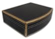 Elegant Dark Brown Jewelry Box With Mirror