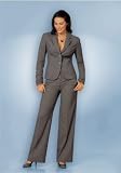 Business Hosenanzug in Kurzgröße 18 schwarz kariert von Laura Scott Reviews