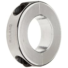 Ruland Two-Piece Clamping Shaft Collar, Aluminum, Metric