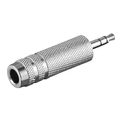 Adapter in Metall 3.5mm stereo Stecker auf 6.35mm stereo Kupplung
