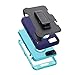 iPhone 6 Case, iPhone 6S Case [HEAVY DUTY] Built-in Screen Protector Tough 4 in1 Rugged Shorkproof Waterproof Cover [With Kickstand] (Blue)