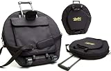 Cymbal Bag: 24 Deluxe Padded Cymbal Case with Wheels to fit Zildjian, Sabian etc