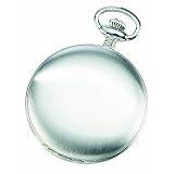 Charles-Hubert, Paris Rhodium-Plated Quartz Pocket Watch #3726 by Charles-Hubert, Paris