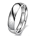 KONOV Jewelry Mens Womens Heart Stainless Steel Promise Ring 