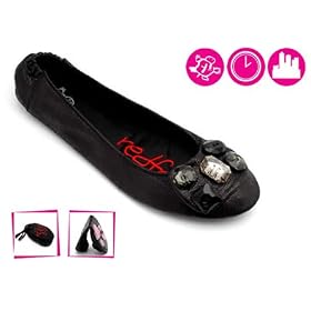TOU Shoes - Redfoot Mischa Black Folding shoes