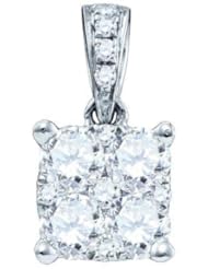 0.52ctw Round Diamond Pendant Larissa Collection