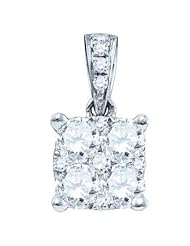 18KT White Gold 0.52 CTW Diamond Ladies LARISSA Pendant