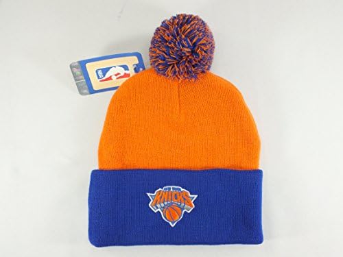 New York Nicks Nba Winter Pom Pom Beanie with Cuff Adult C 3