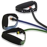 3pc Resistance Band Set Multi-colored: Light, Medium, Heavy Tensions in Mesh Travel Bag