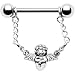 Silver 925 Clear Guardian Angel Nipple Ring MADE WITH SWAROVSKI ELEMENTS