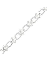 Sterling Silver 8.75 Inch Polished Fancy Link Bracelet - 8.75 Inch