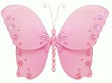 10 Pink Twinkle Bead Sequin Butterfly nylon hanging ceiling wall baby nursery room decor decoration